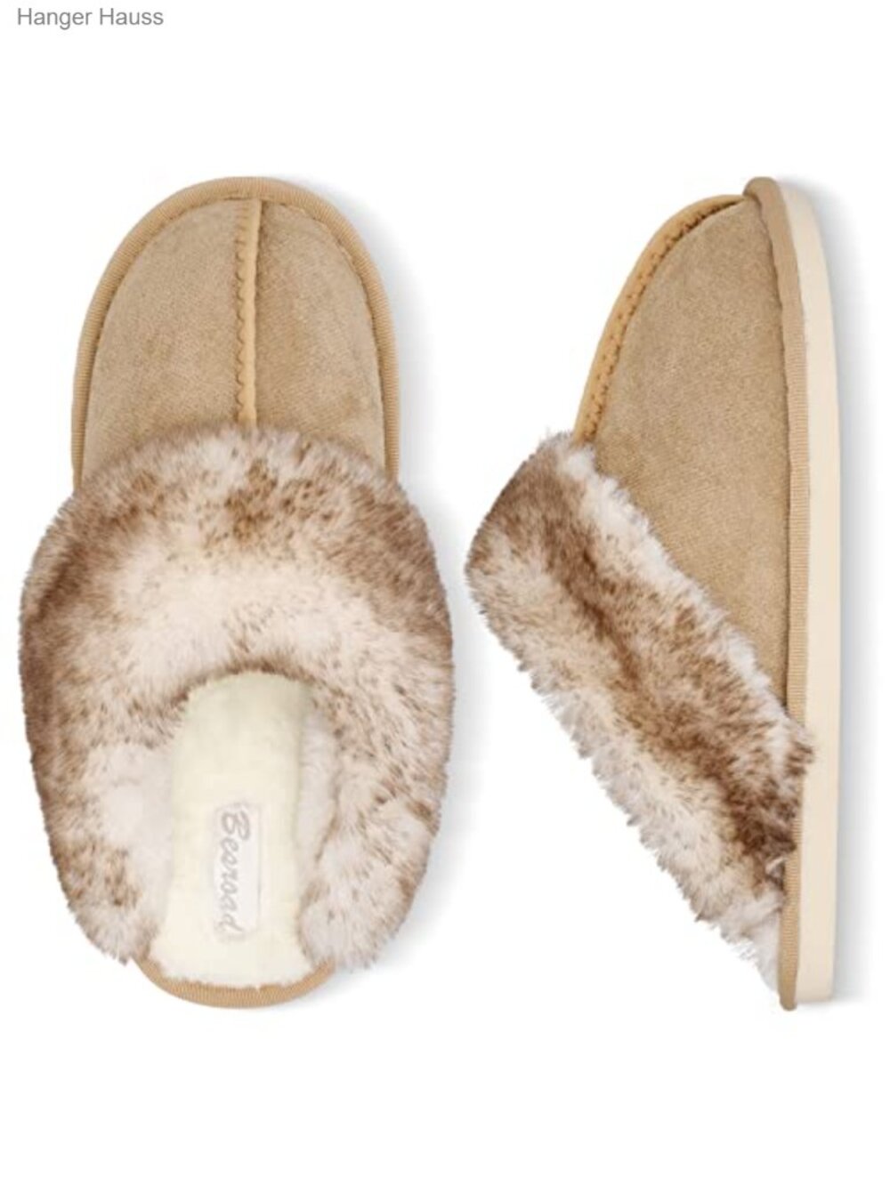 Fuzzy Plush Faux Fur Fluffy Flats Warm Slide House Slippers for Women